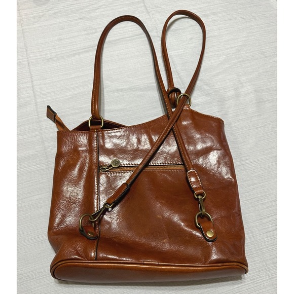 Italyleatherit Italian Made Leather Convertible Backpack Shoulder Bag - Picture 9 of 16